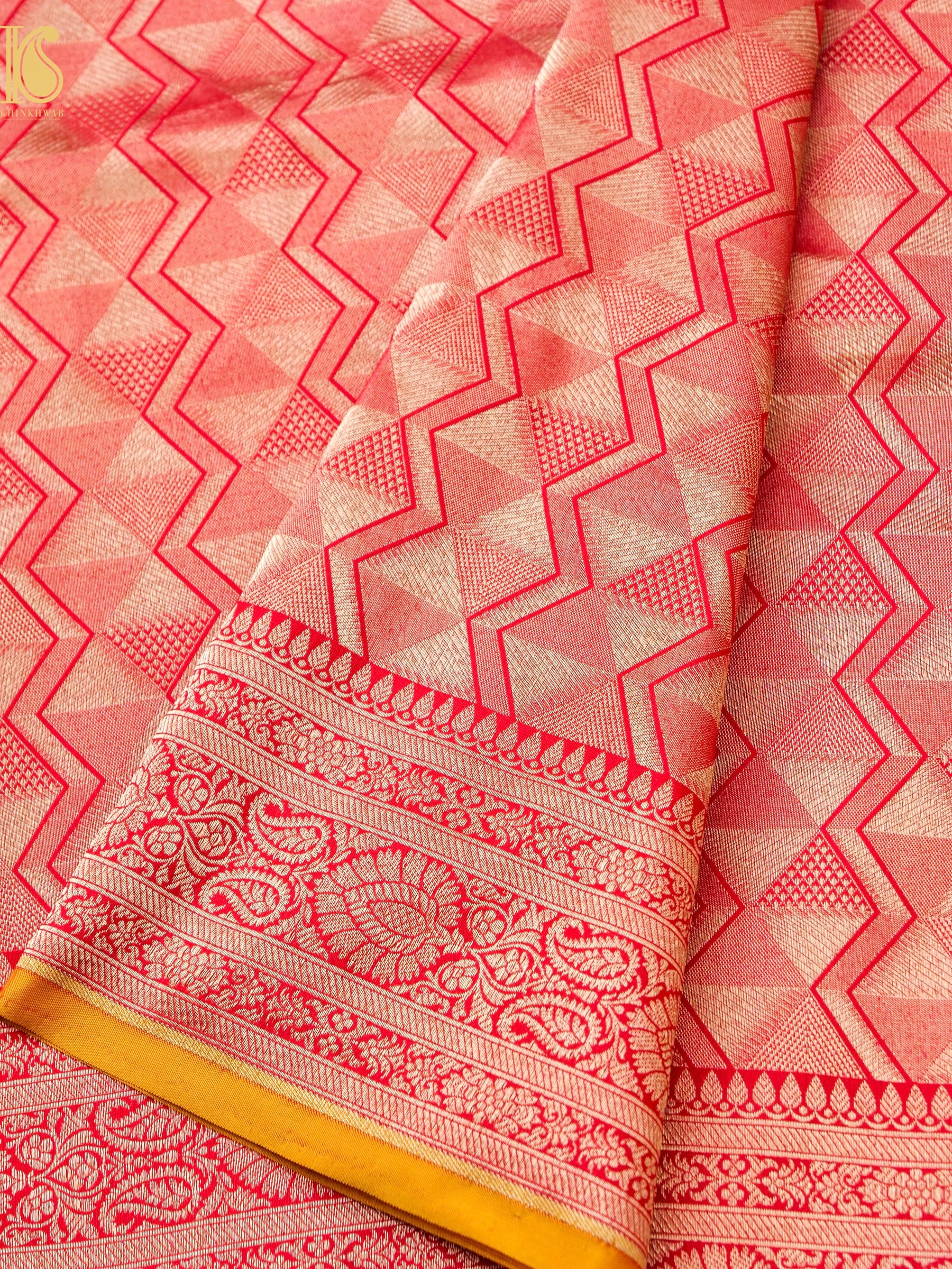 Handloom Banarasi Katan Silk Zari Tanchoi Saree