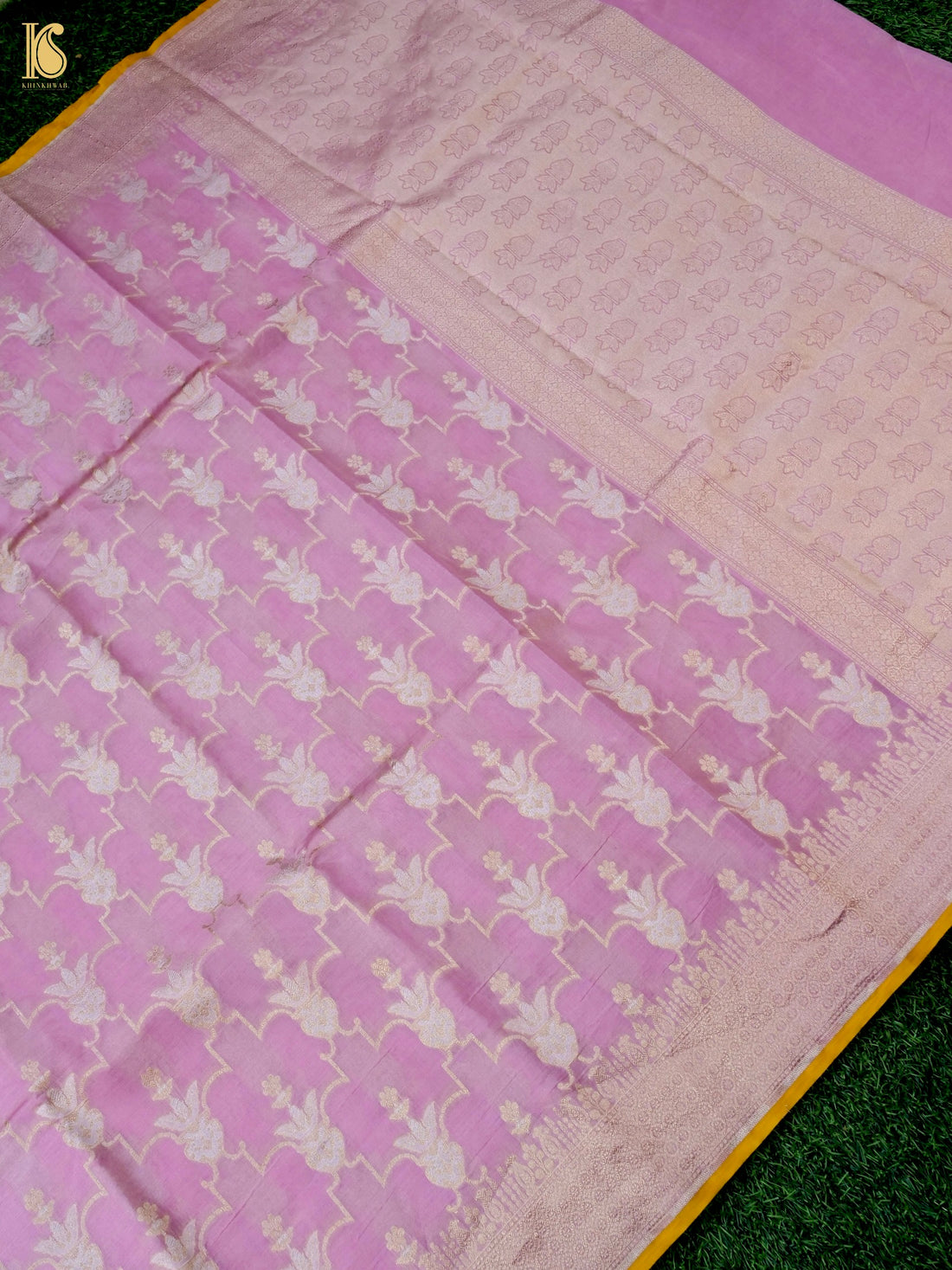 Handloom Kora Banarasi Ektara Saree