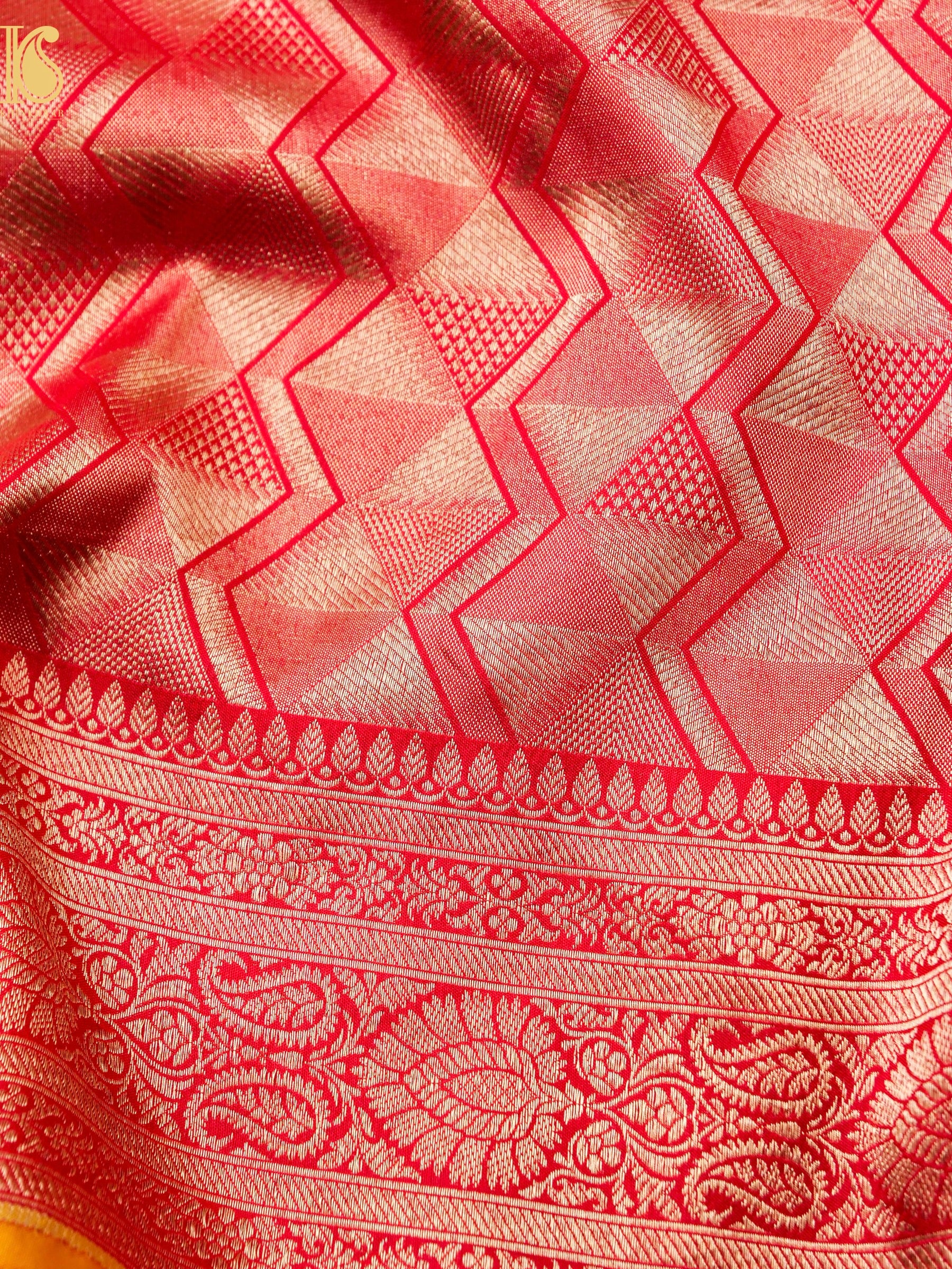 Handloom Banarasi Katan Silk Zari Tanchoi Saree