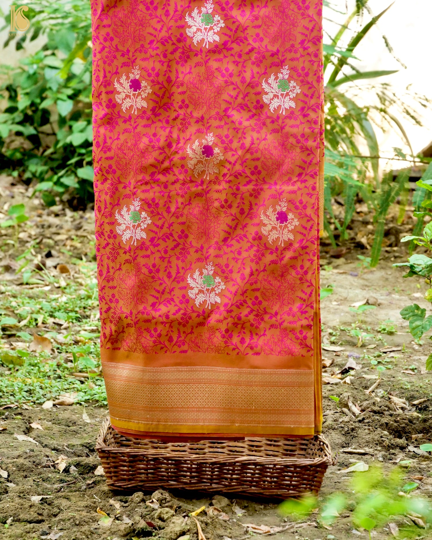 Handloom Banarasi Katan Silk Kadwa Tanchoi Saree