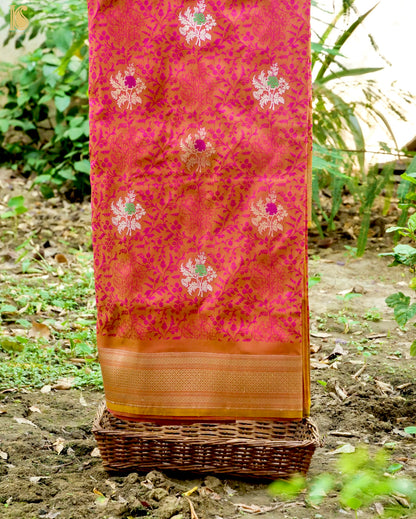 Handloom Banarasi Katan Silk Kadwa Tanchoi Saree