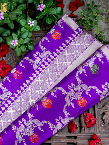 Banarasi Katan Silk Handwoven Kadwa Jaal Saree