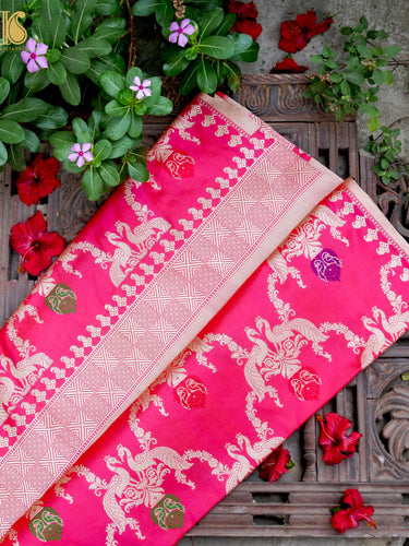 Banarasi Katan Silk Handwoven Kadwa Jaal Saree