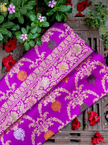 Banarasi Katan Silk Handwoven Kadwa Jaal Saree