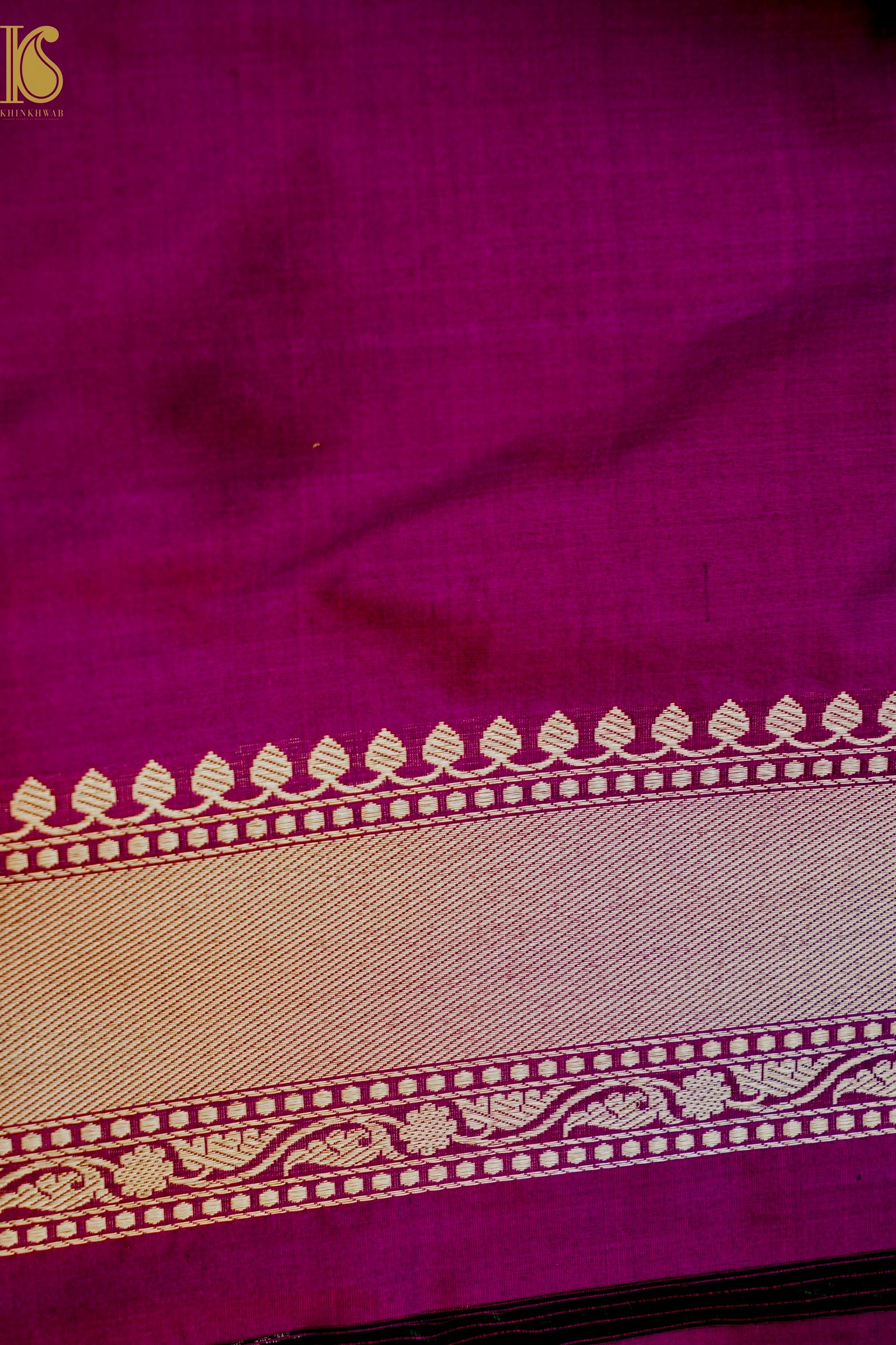 Handloom Banarasi Silk Meena Brocade Saree with Kadwa Border