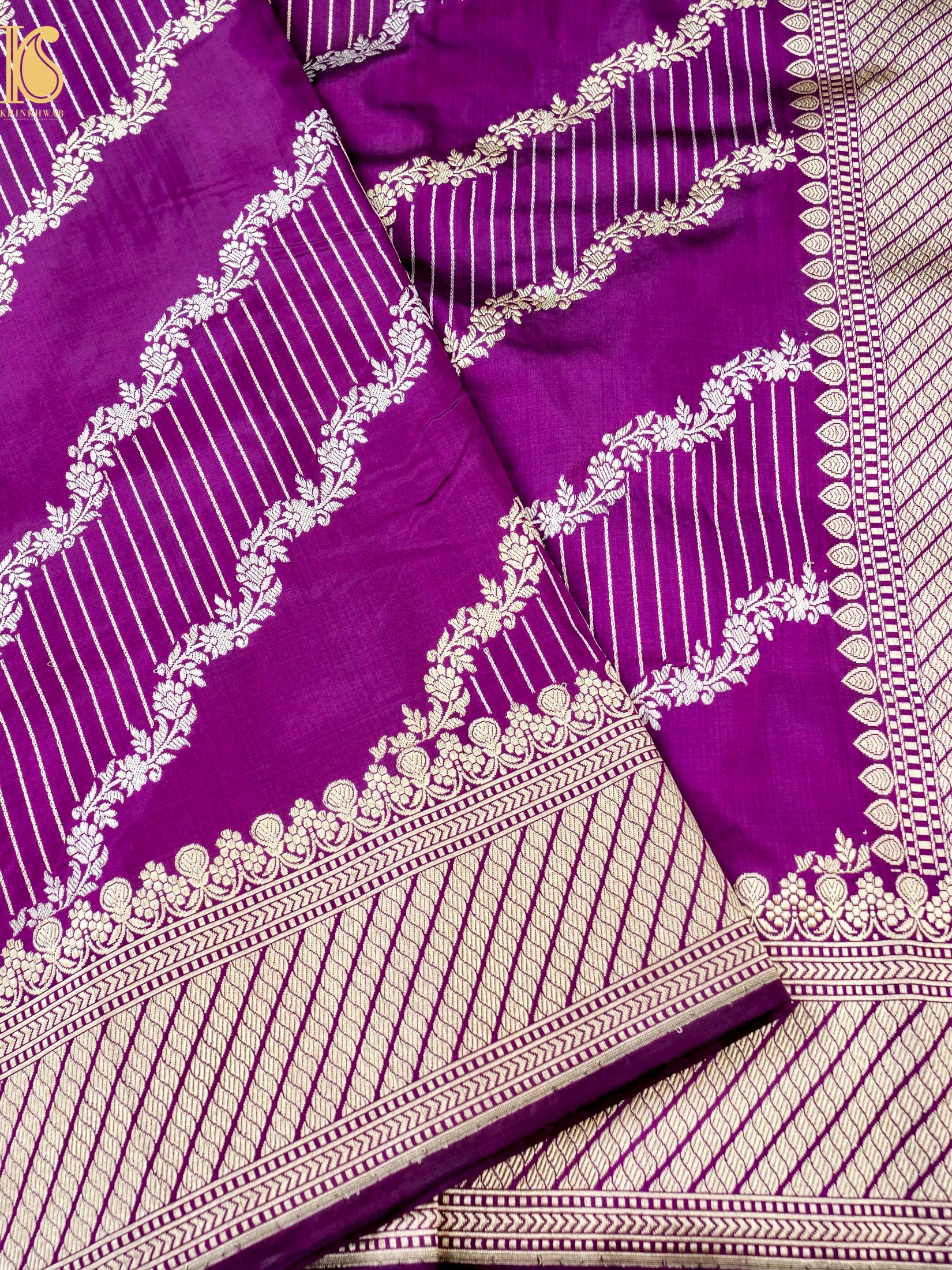 Banarasi Handloom Pure Katan Silk Kadwa Saree