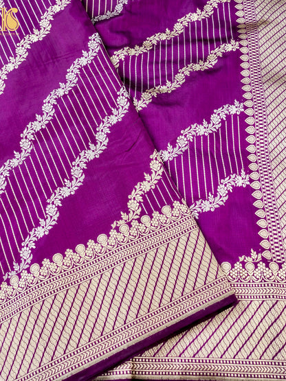 Banarasi Handloom Pure Katan Silk Kadwa Saree