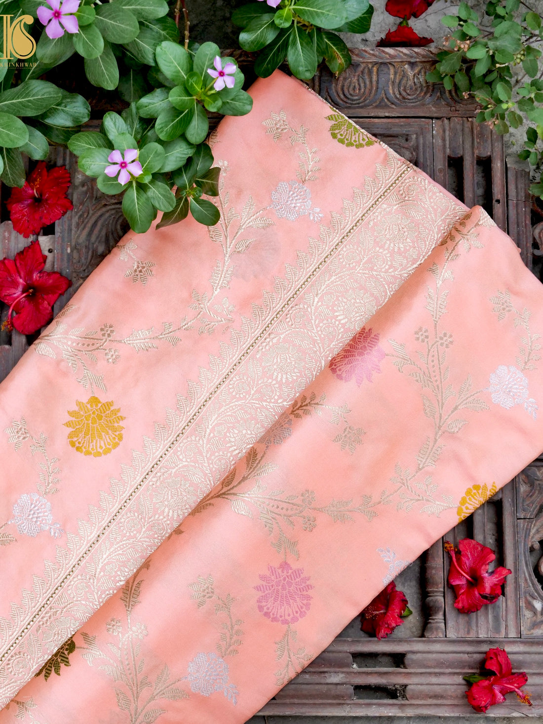 Banarasi Katan Silk Handwoven Kadwa Jaal Saree