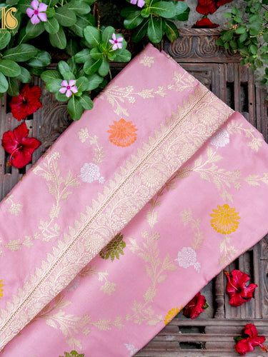 Banarasi Katan Silk Handwoven Kadwa Jaal Saree
