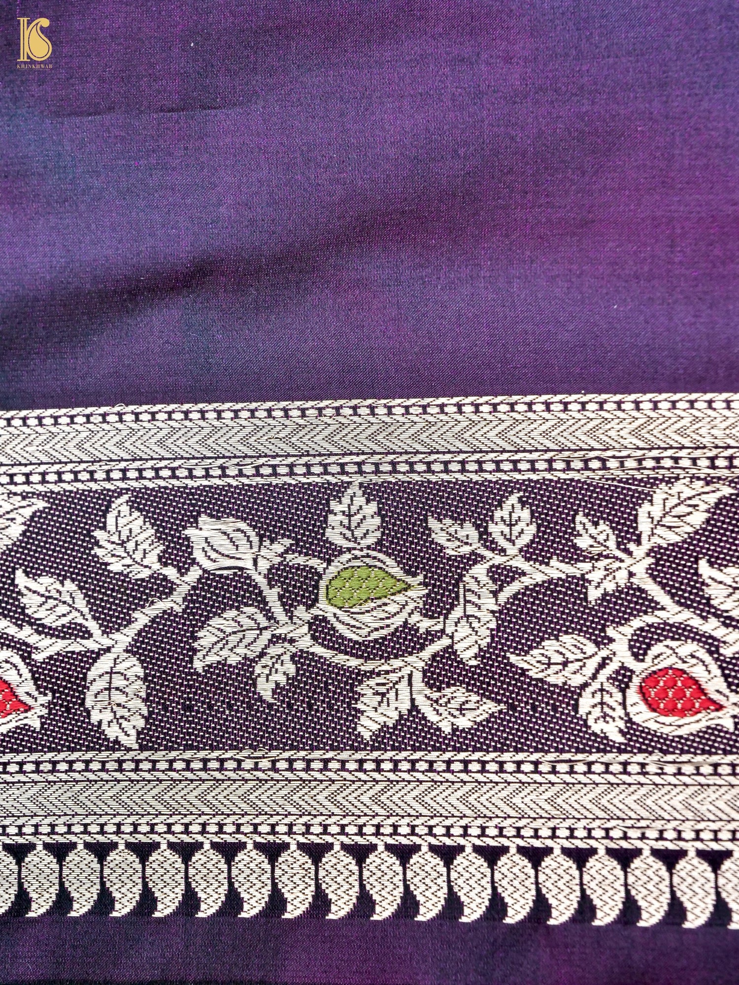 Handwoven Pure Sateen Silk Kadwa Banarasi Saree