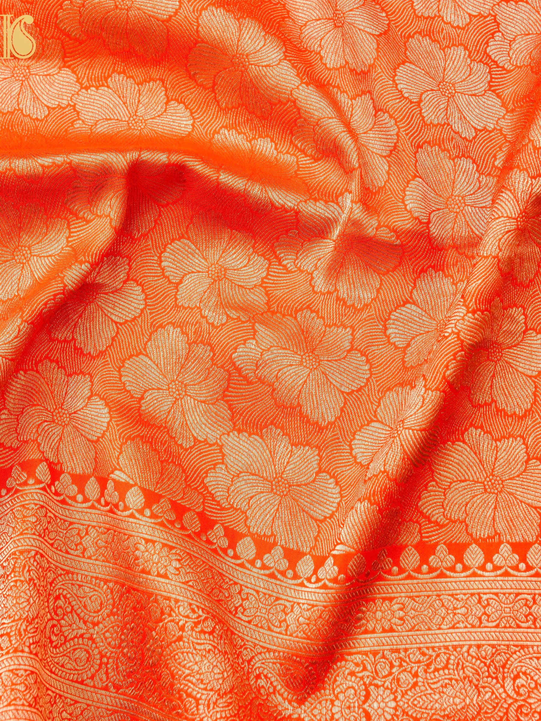 Handloom Banarasi Katan Silk Zari Tanchoi Saree