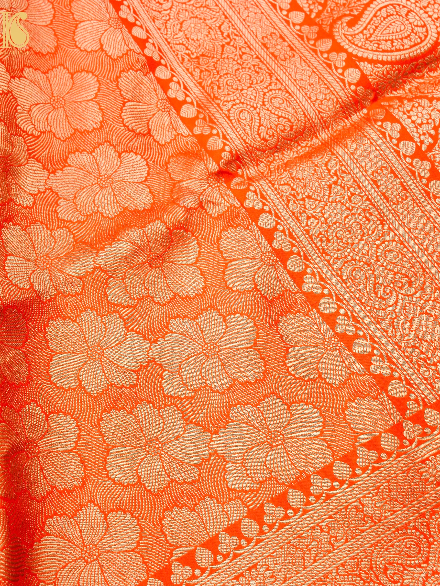 Handloom Banarasi Katan Silk Zari Tanchoi Saree