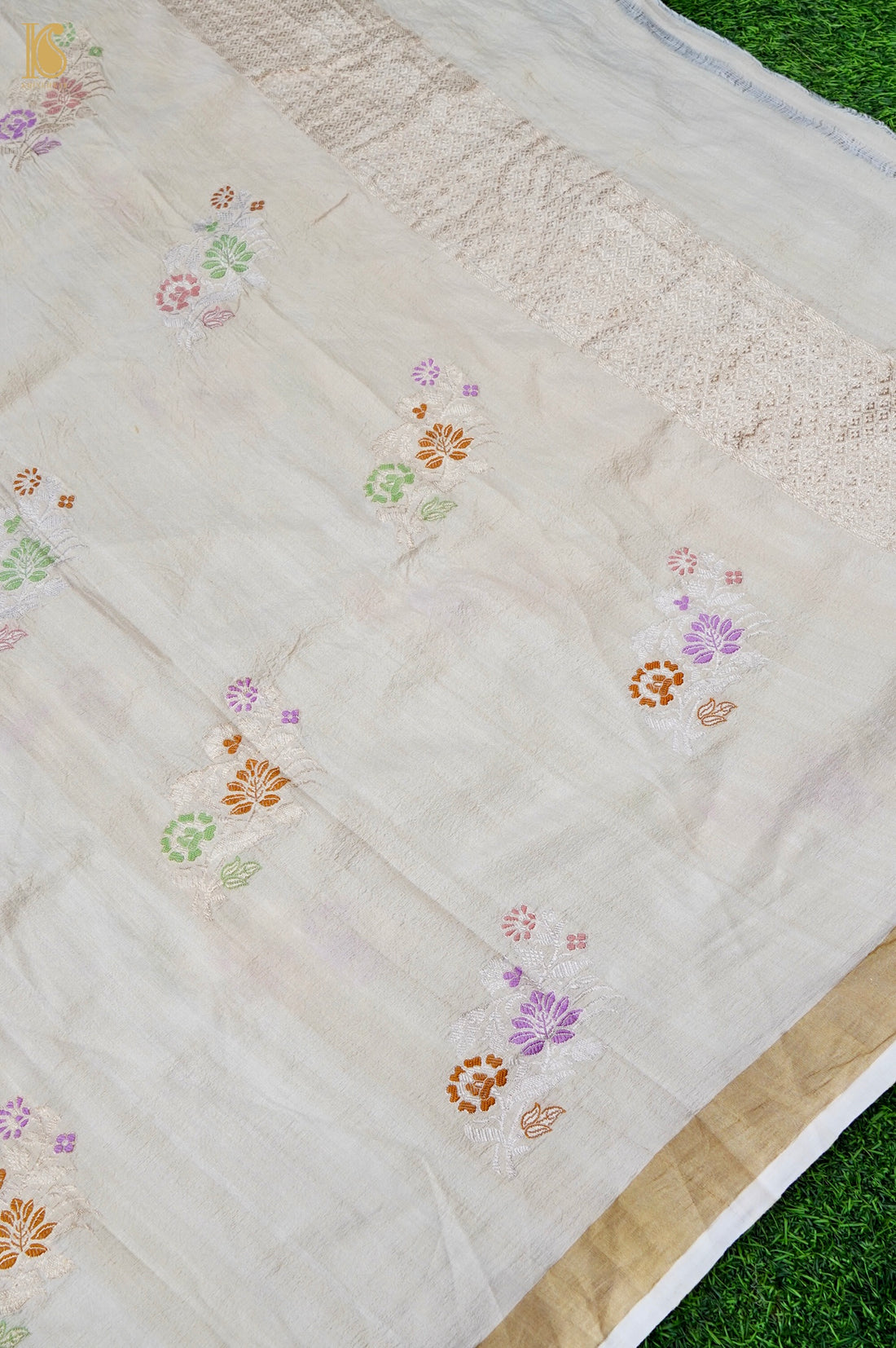 Handloom Moonga Silk Meenakari Banarasi Dupatta