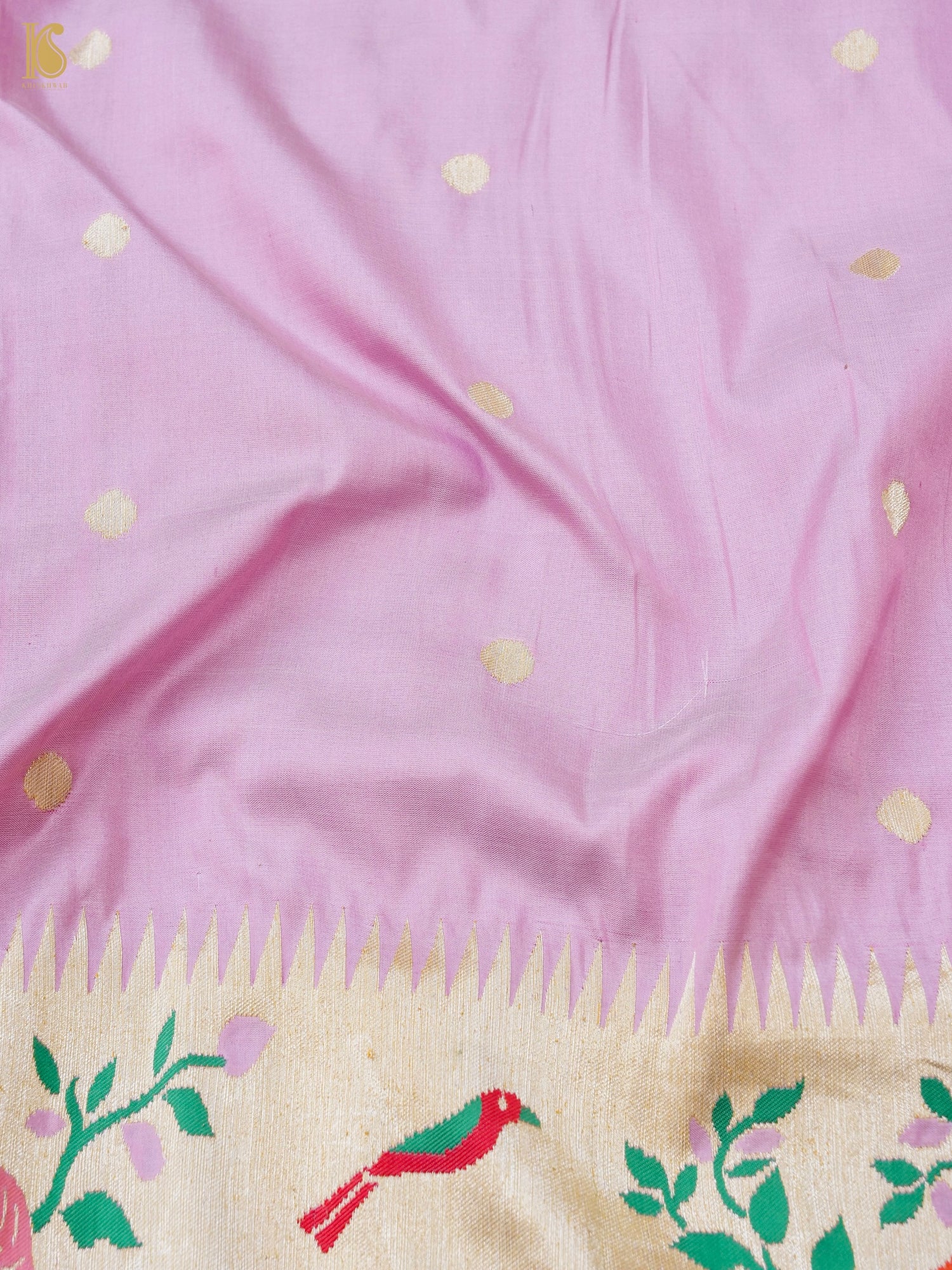 Handloom Banarasi Silk Saree with Kadwa Border