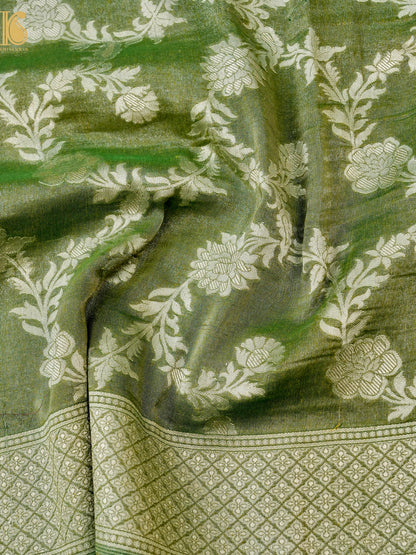 Handloom Tissue Silk Banarasi Jaal Saree