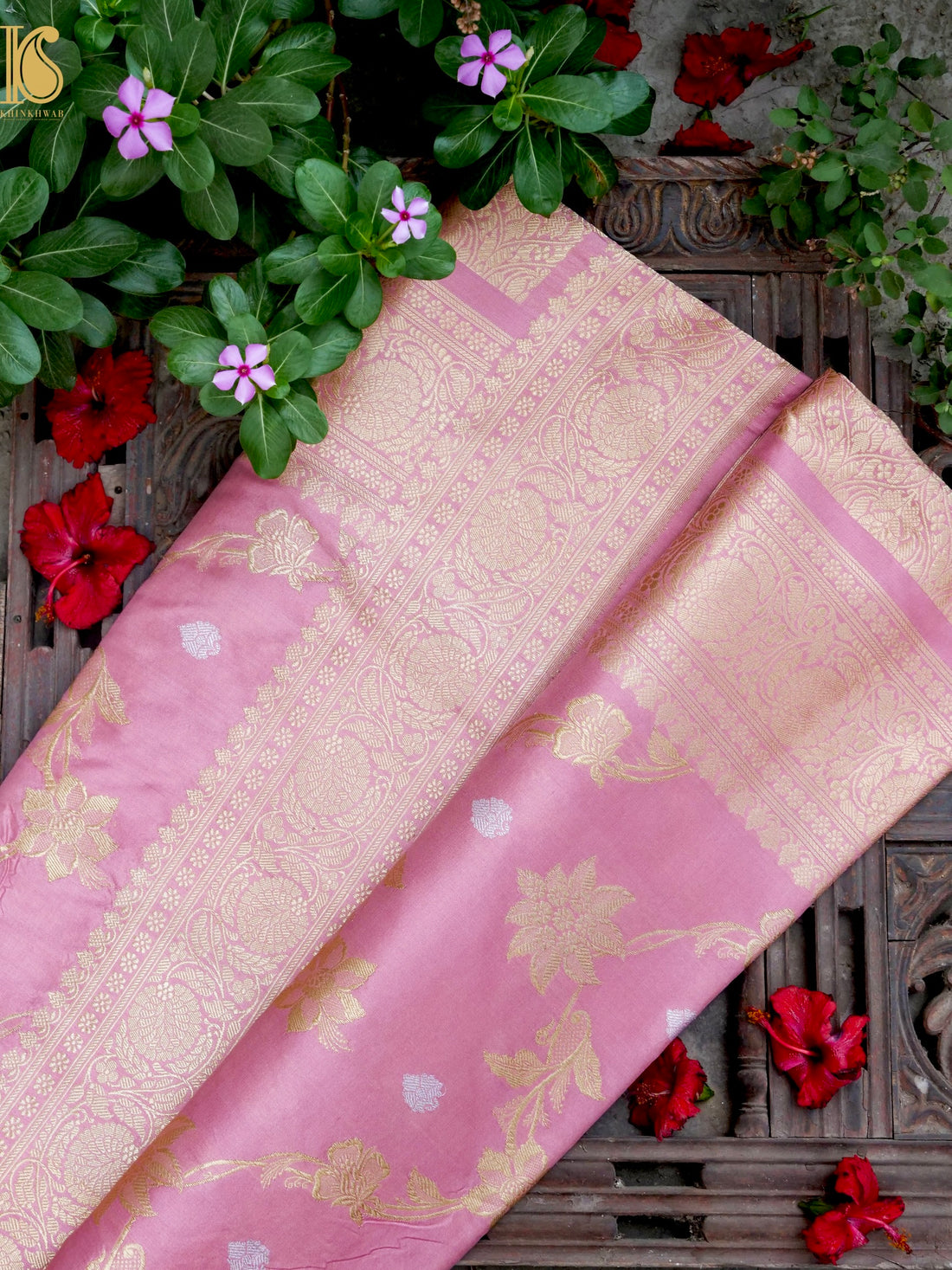 Banarasi Katan Silk Handwoven Kadwa Jaal Saree