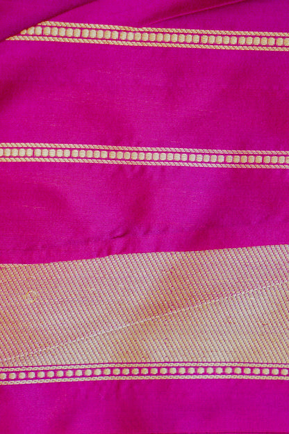 Banarasi Handloom Pure Katan Silk Kadwa Saree with Tilfi Border