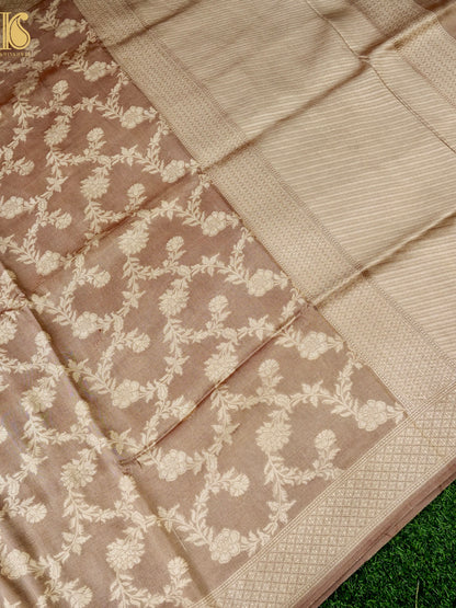 Rekha - Handloom Tissue Silk Banarasi Jaal Saree