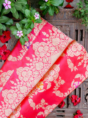 Banarasi Katan Silk Handwoven Kadwa Jaal Saree