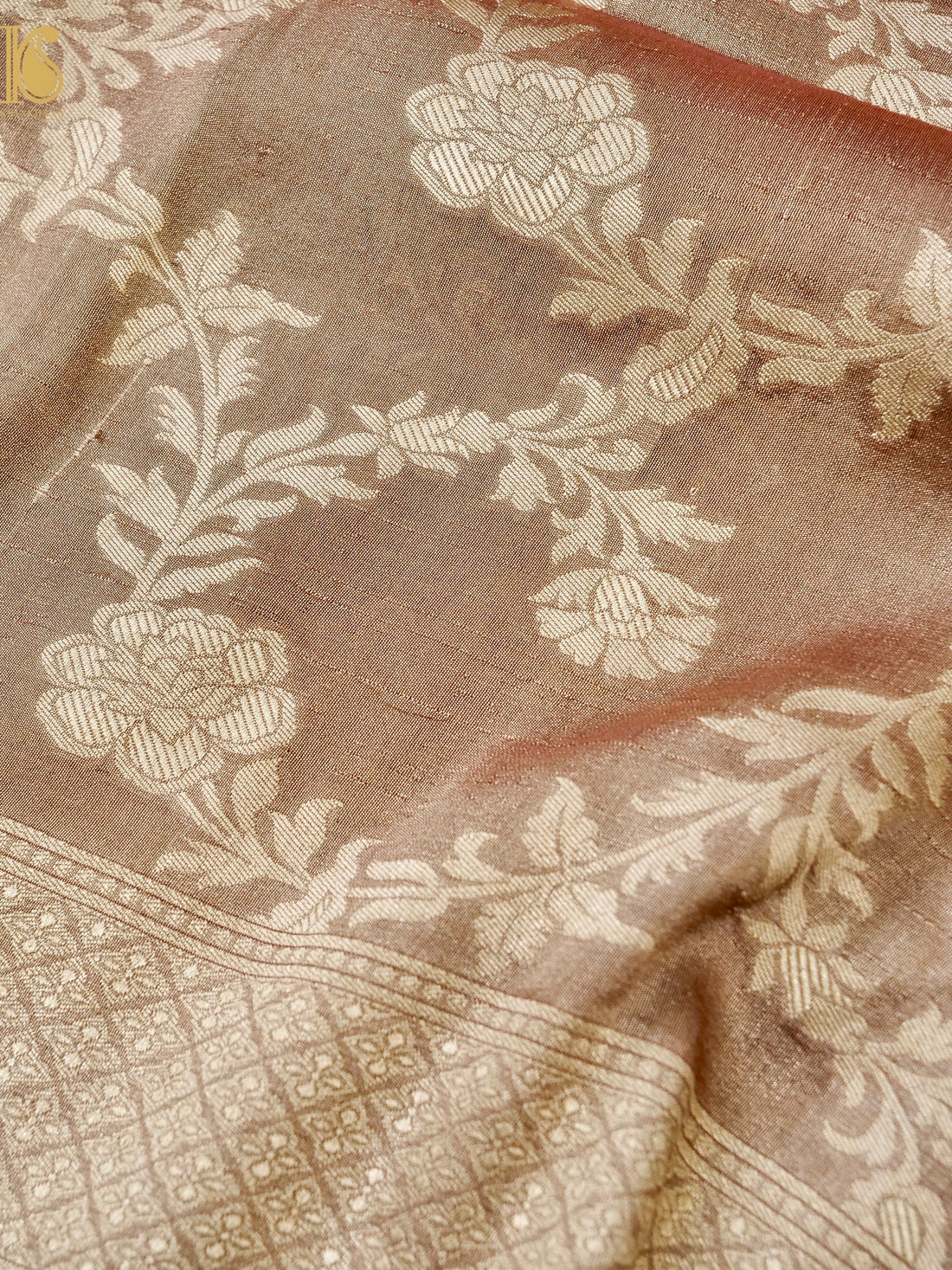 Rekha - Handloom Tissue Silk Banarasi Jaal Saree