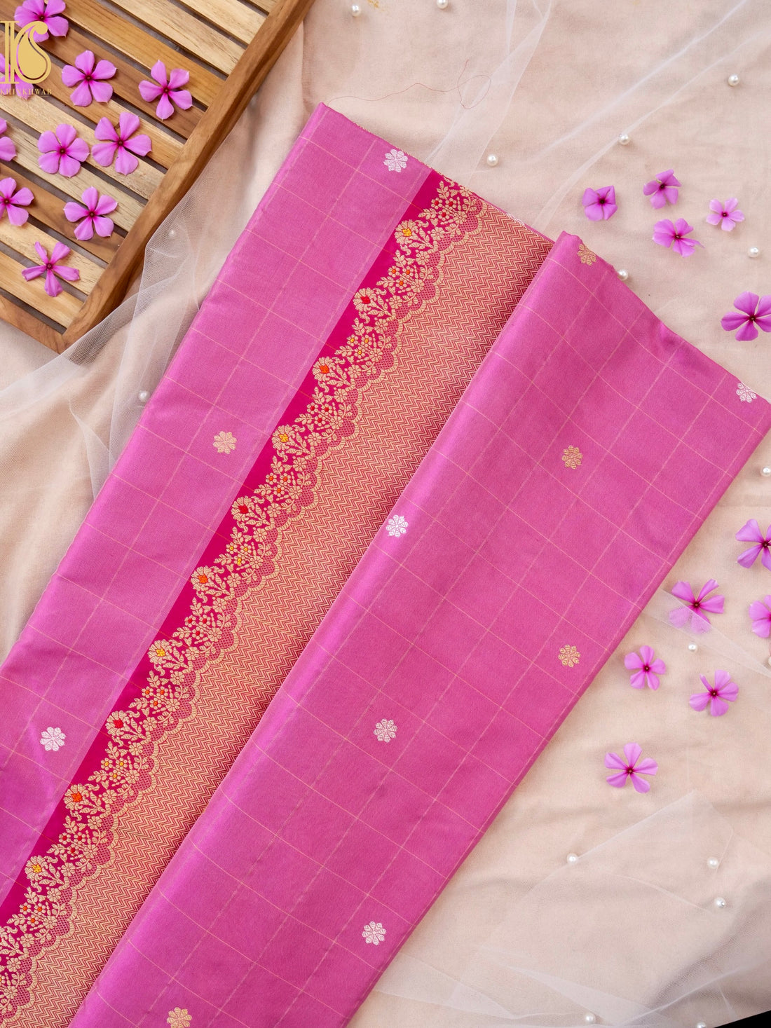 Handloom Banarasi Pure Katan Silk Kadwa Saree
