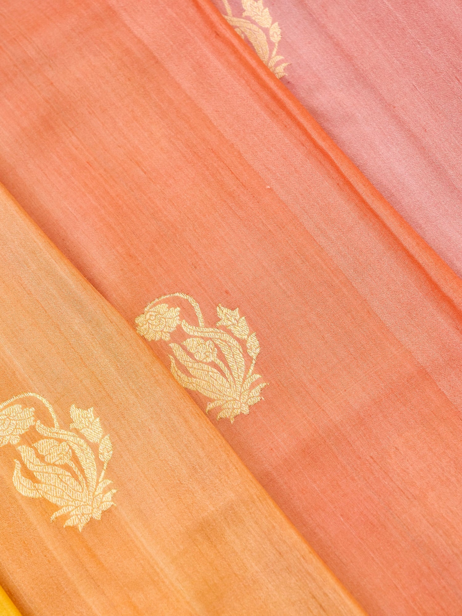 Handloom Banarasi Tussar by Georgette Silk Kadwa Saree - Khinkhwab