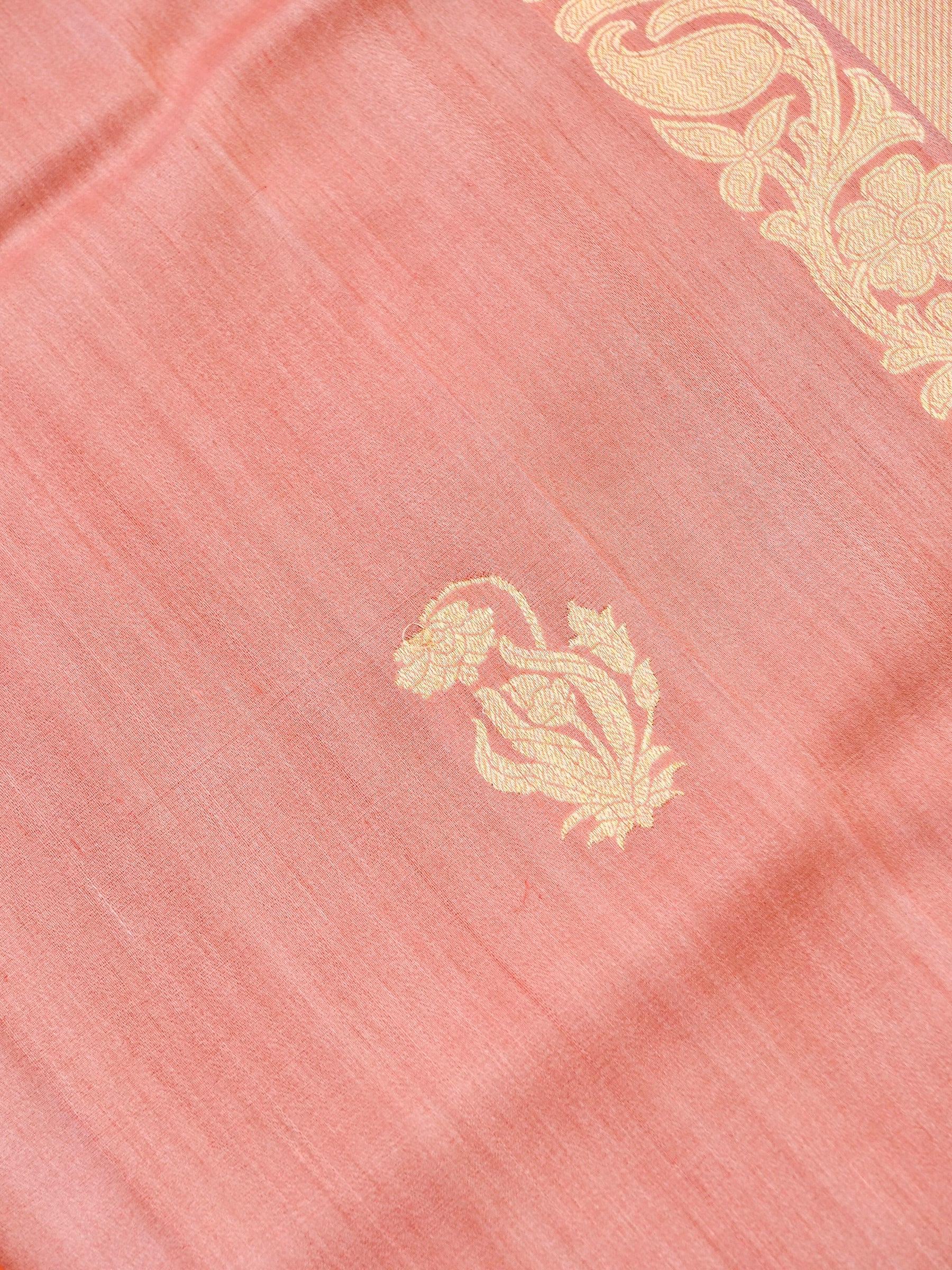 Handloom Banarasi Tussar by Georgette Silk Kadwa Saree - Khinkhwab