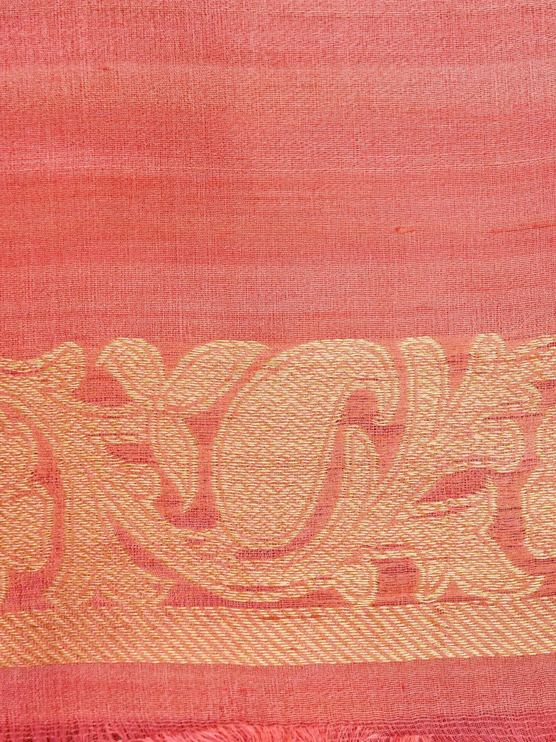 Handloom Banarasi Tussar by Georgette Silk Kadwa Saree - Khinkhwab