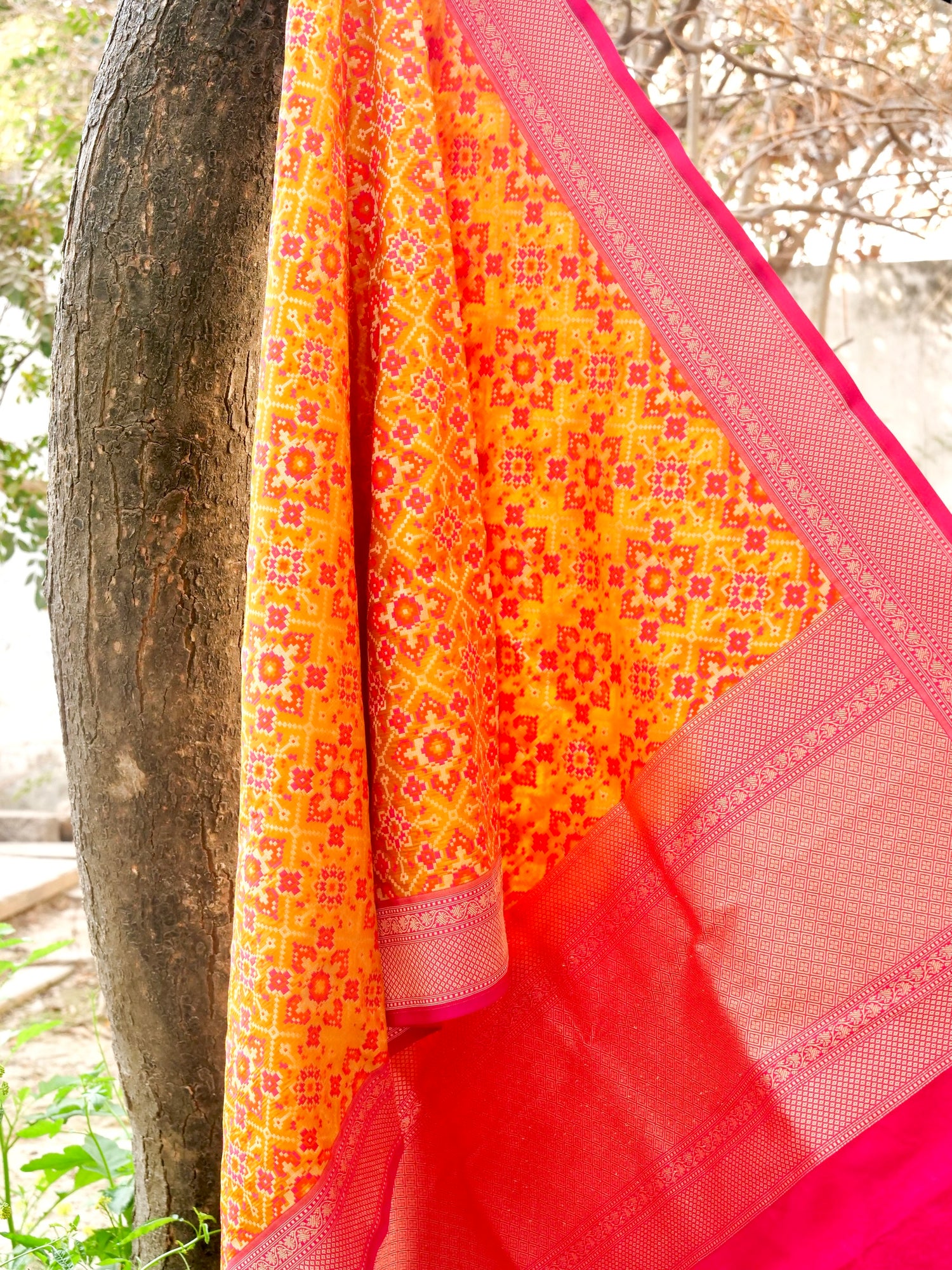 Handloom Banarasi Katan Silk Patola Dupatta - Khinkhwab