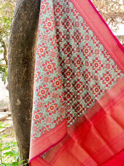 Handloom Banarasi Katan Silk Patola Dupatta - Khinkhwab