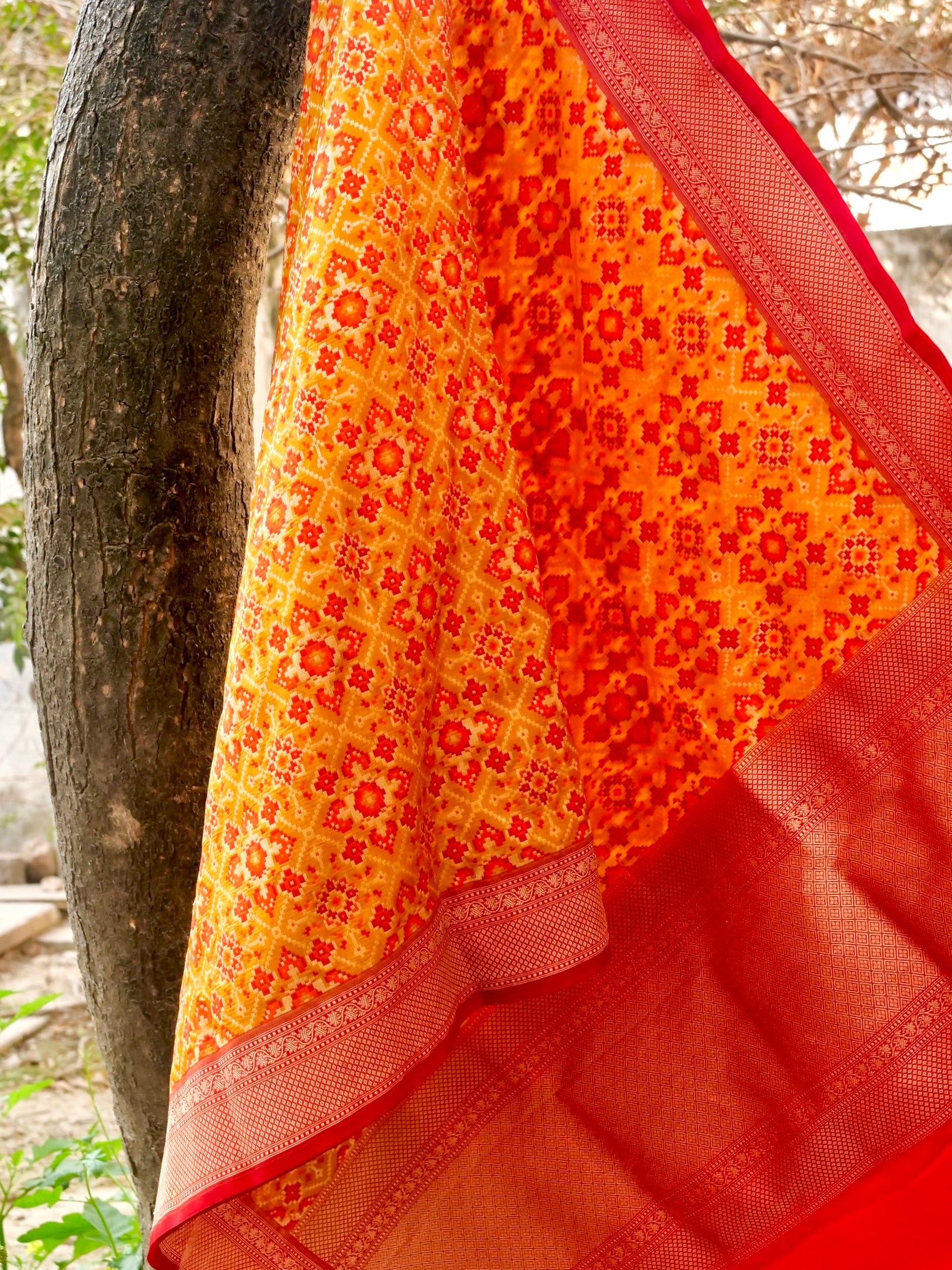Handloom Banarasi Katan Silk Patola Dupatta - Khinkhwab