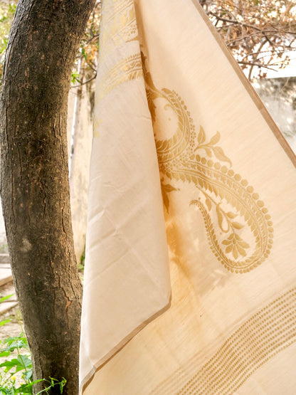 Handwoven Banarasi Moonga Silk Dupatta - Khinkhwab
