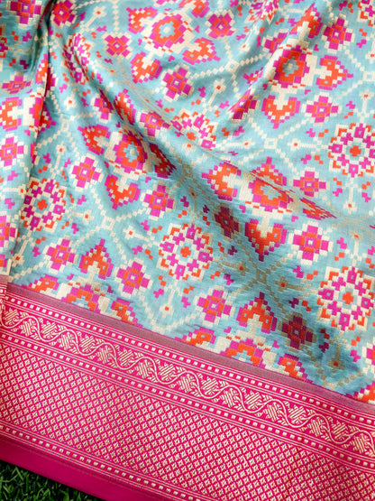 Handloom Banarasi Katan Silk Patola Dupatta - Khinkhwab