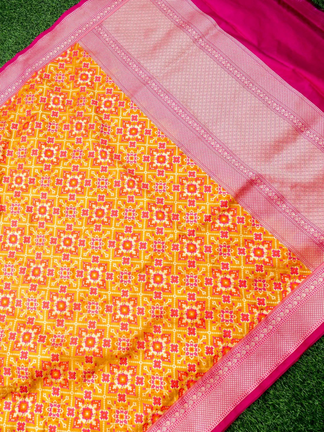 Handloom Banarasi Katan Silk Patola Dupatta - Khinkhwab