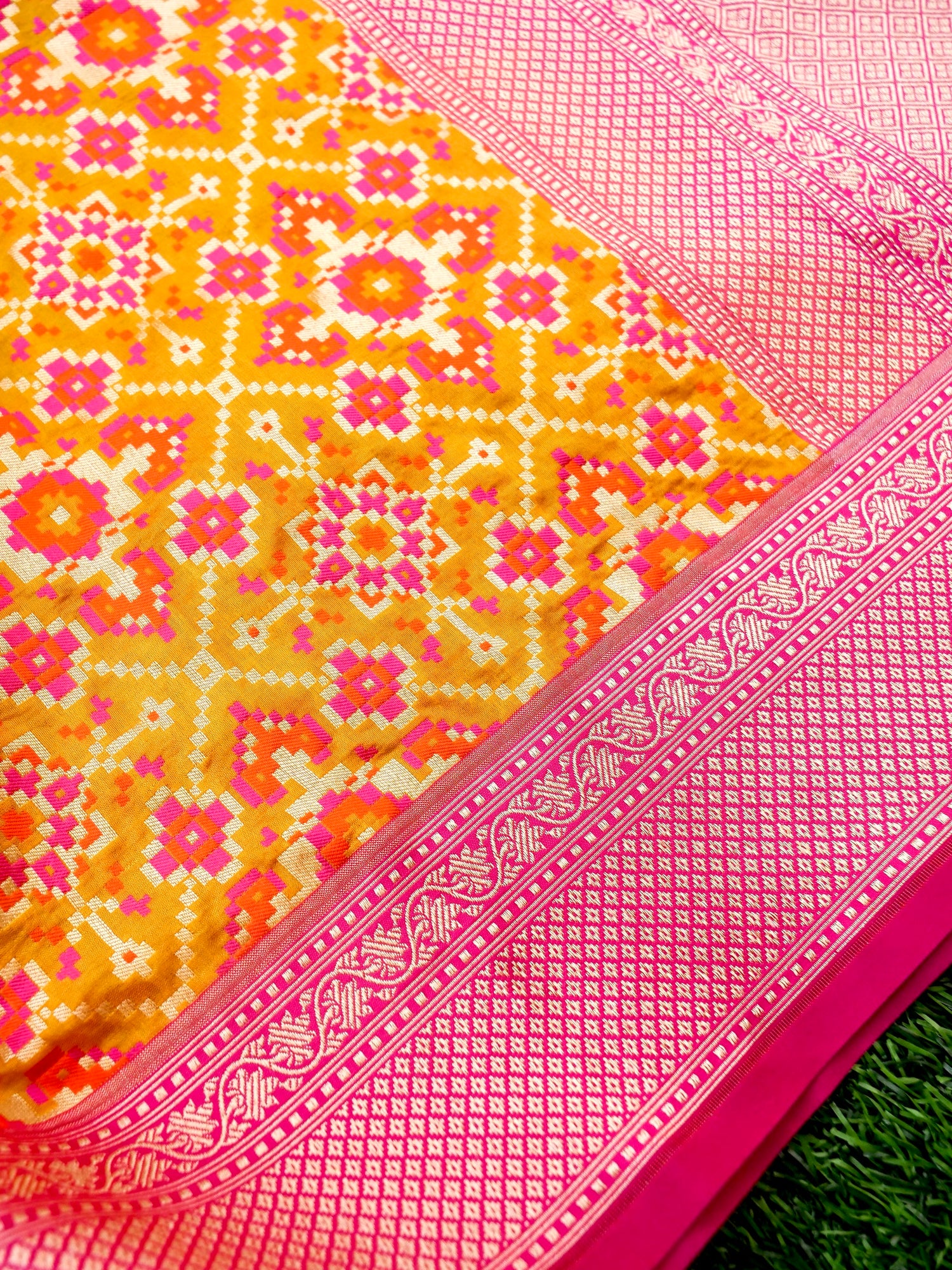 Handloom Banarasi Katan Silk Patola Dupatta - Khinkhwab