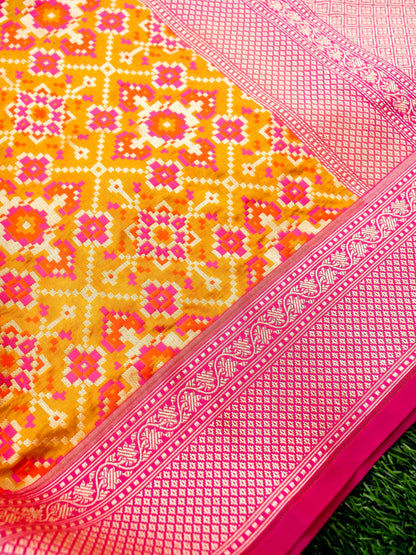 Handloom Banarasi Katan Silk Patola Dupatta - Khinkhwab