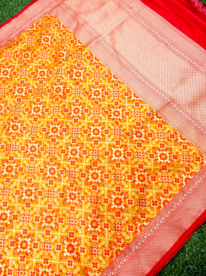 Handloom Banarasi Katan Silk Patola Dupatta - Khinkhwab