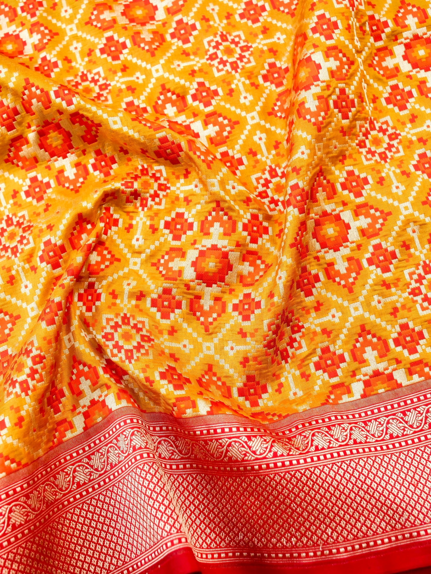 Handloom Banarasi Katan Silk Patola Dupatta - Khinkhwab
