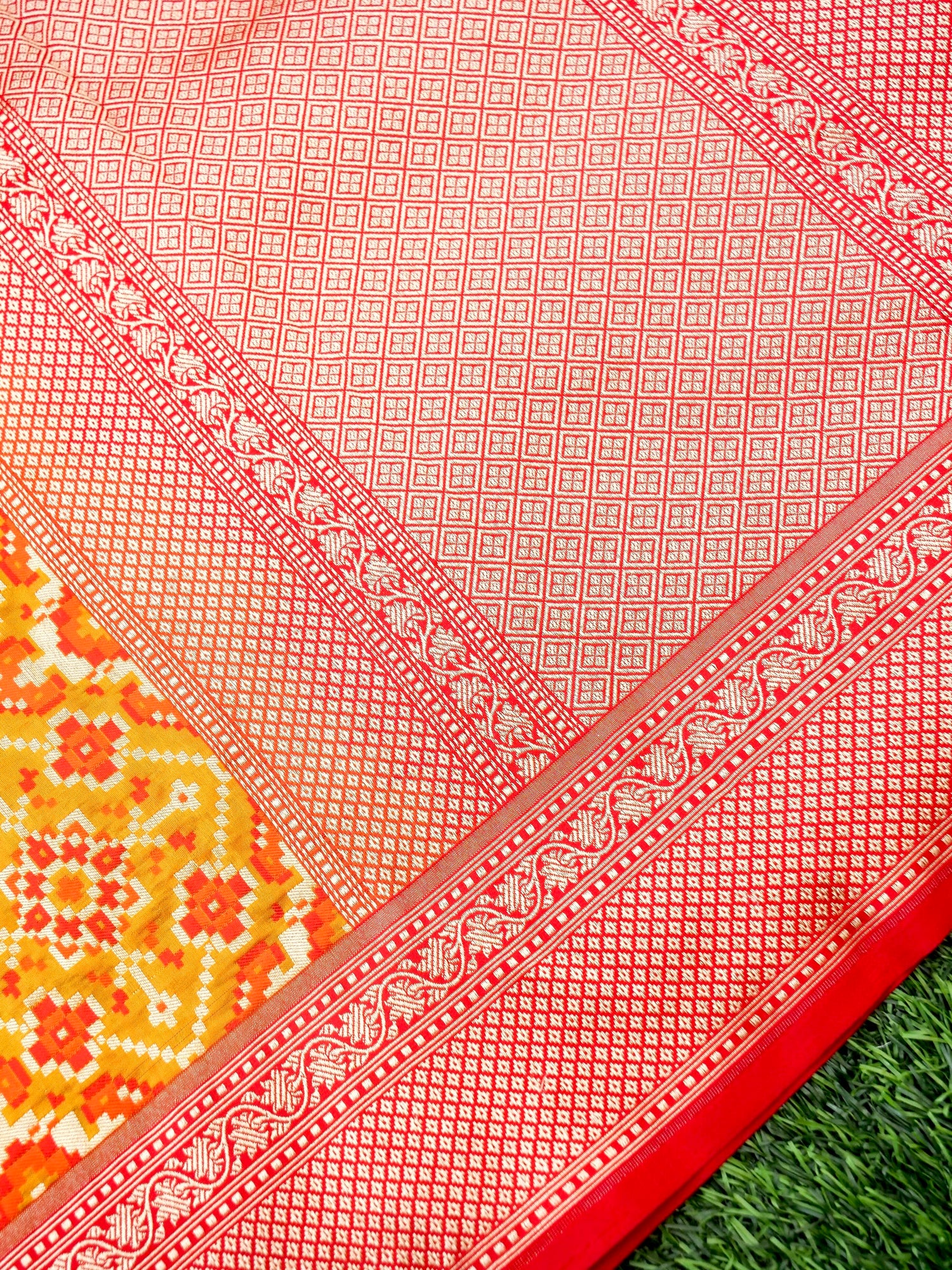 Handloom Banarasi Katan Silk Patola Dupatta - Khinkhwab