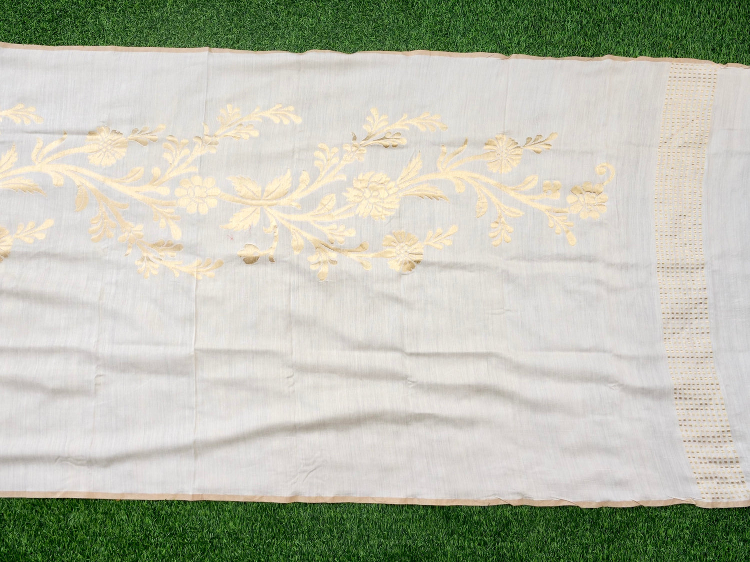 Handwoven Banarasi Moonga Silk Dupatta - Khinkhwab