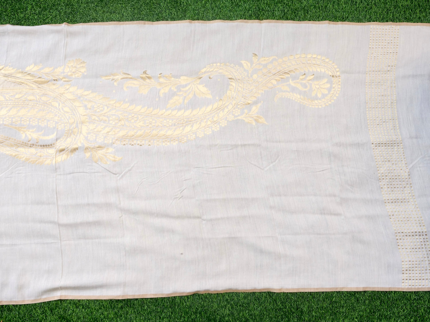 Handwoven Banarasi Moonga Silk Dupatta - Khinkhwab