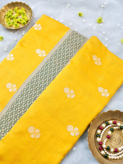 Handloom Banarasi Mashru Silk Tanchoi Kadwa Saree - Khinkhwab