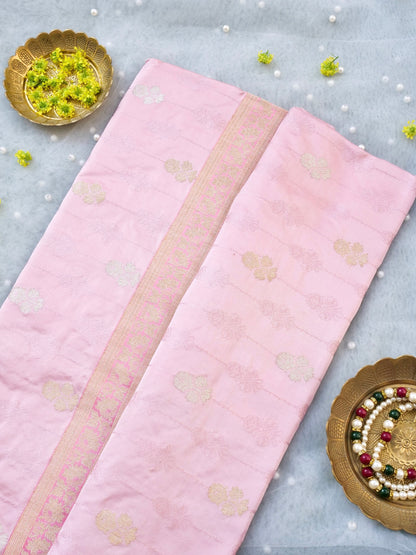 Handloom Banarasi Mashru Silk Tanchoi Kadwa Saree - Khinkhwab