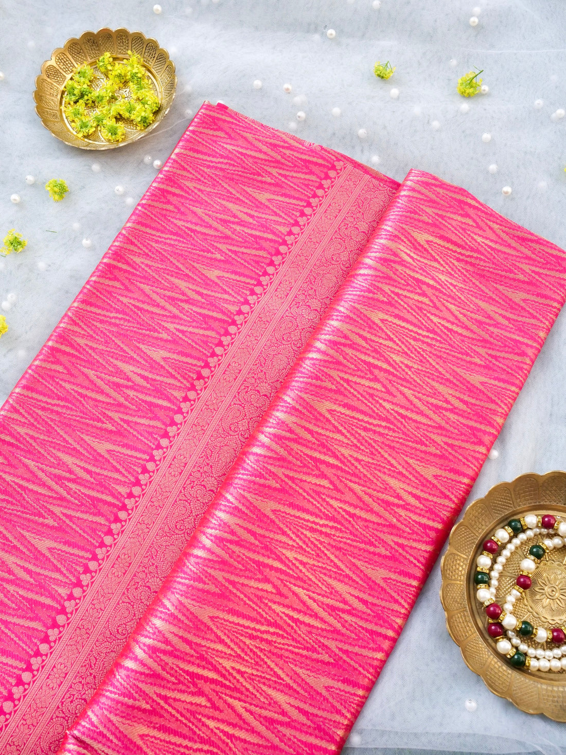 Handloom Banarasi Katan Silk Zari Tanchoi Saree - Khinkhwab