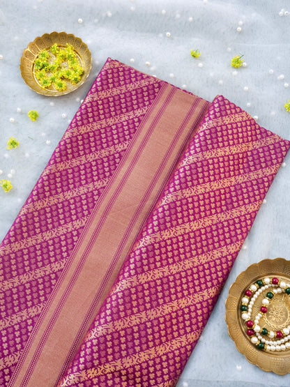 Handloom Banarasi Katan Silk Zari Tanchoi Saree - Khinkhwab