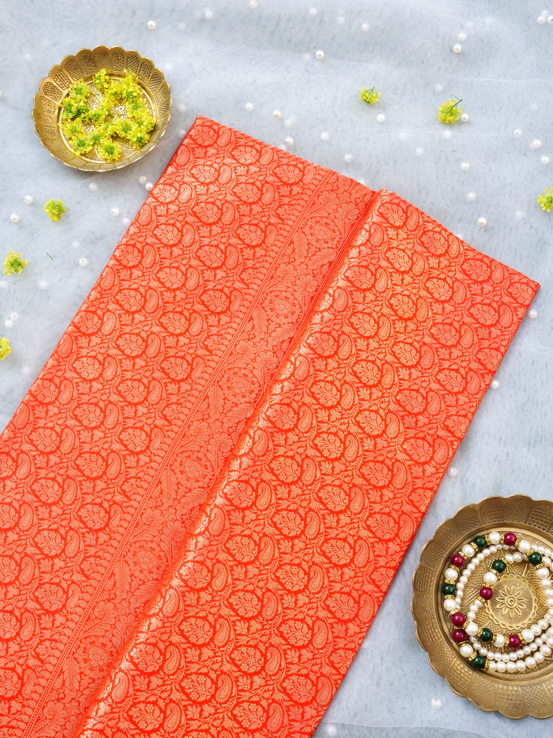 Handloom Banarasi Katan Silk Zari Tanchoi Saree - Khinkhwab