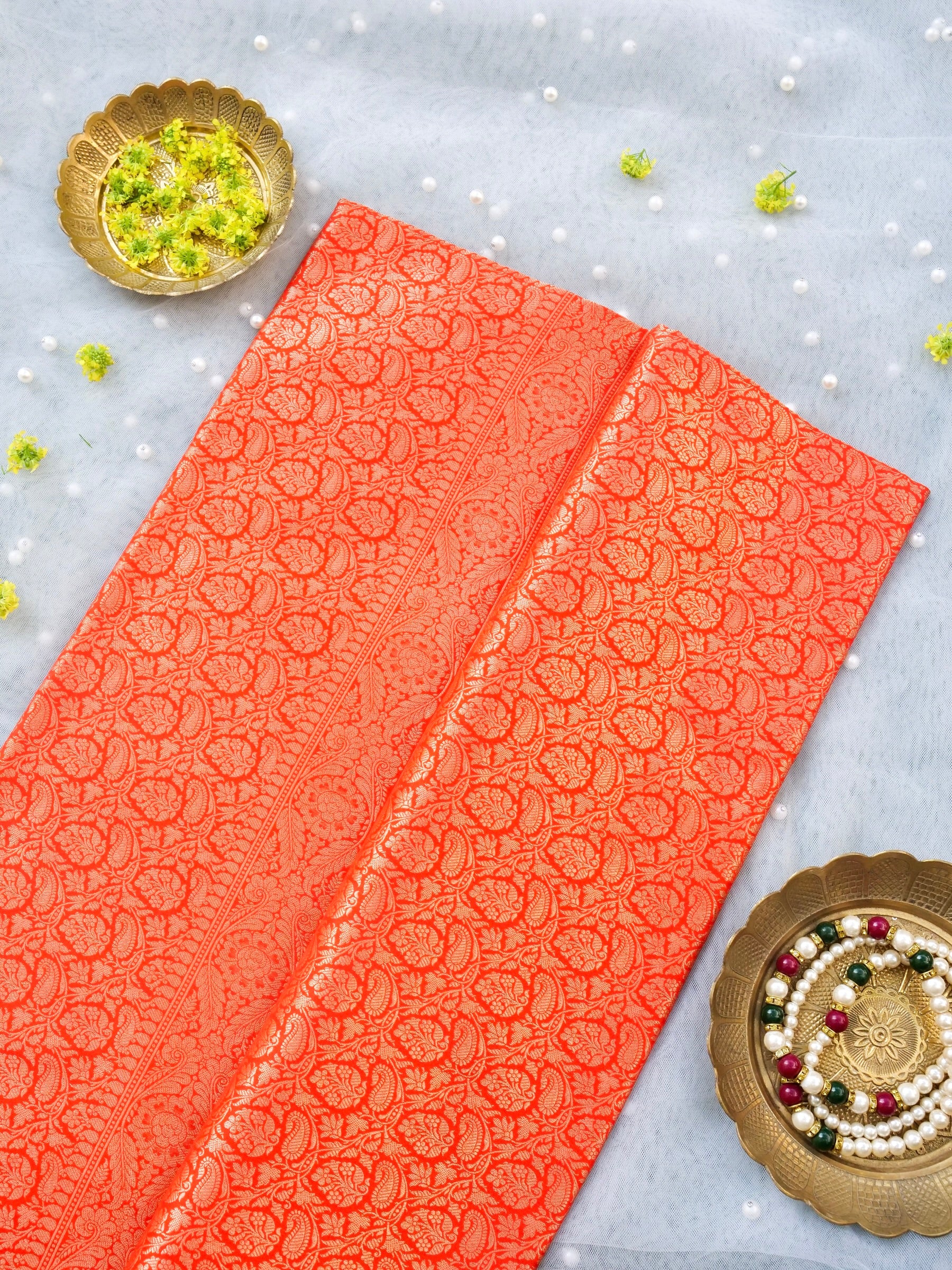 Handloom Banarasi Katan Silk Zari Tanchoi Saree - Khinkhwab