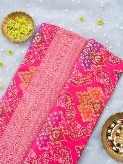 Handwoven Banarasi Katan Silk Patola Saree - Khinkhwab