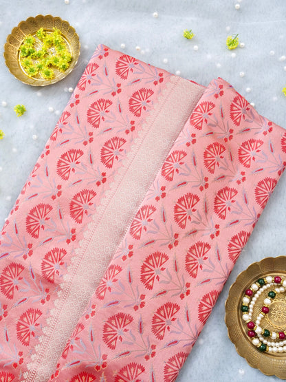 Handwoven Pure Mashru Satin Silk Tanchoi Banarasi Saree - Khinkhwab