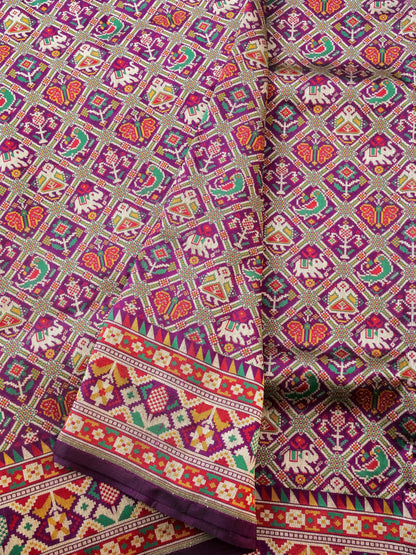 Handwoven Banarasi Katan Silk Patola Saree - Khinkhwab